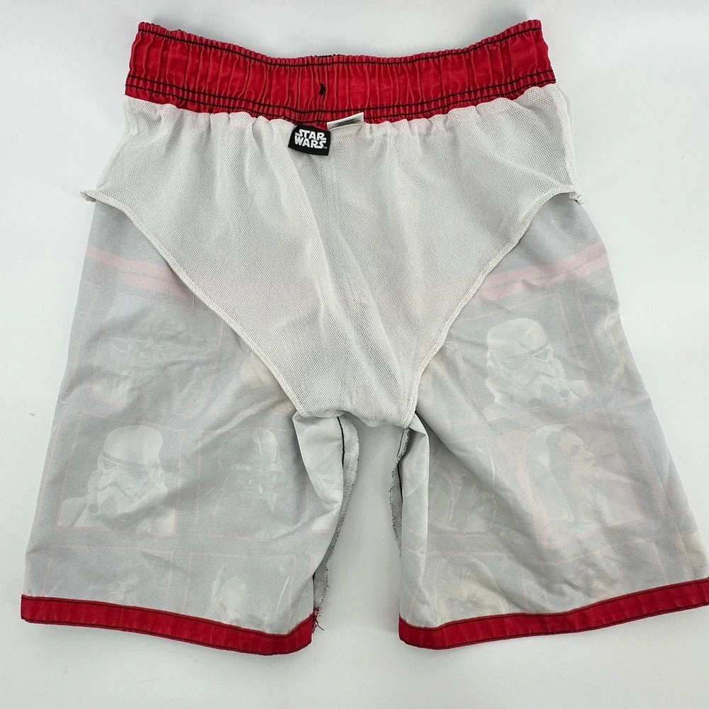 Star Wars Swim Trunks Boys‎ Medium M Black Red Character Print